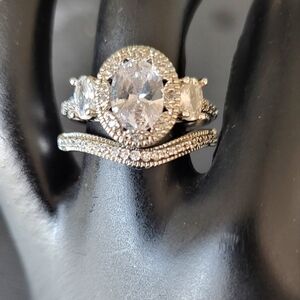 Vintage Look Wedding Ring Set